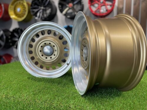 VW Classic Steel Design15X8J 4X100/5X100 ET25 73.1 Matt bronze with Diamond Cut lip ( BMW E30, VW Golf/Jetta, AUDI 80/Coupe/A3, Mazda MX )