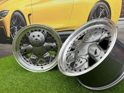 Ronal Teddy Bear style for VW Golf Jetta 15X7J 4X100 ET30 73.1 Grey with Diamond cut lip ( VW Golf/Jetta, BMW E30, JDM cars)