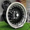 Soler SSR Mesh Formula Style 15X8.25J 4X100 ET20 73.1 Black with polished lip