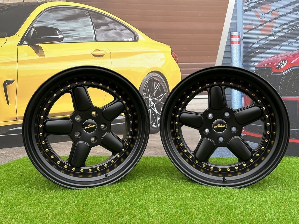 BMW AC Schnitzer Style 18X9.5 5X120 ET20 74.1 Semi Matt Black with Golden Rivets 3