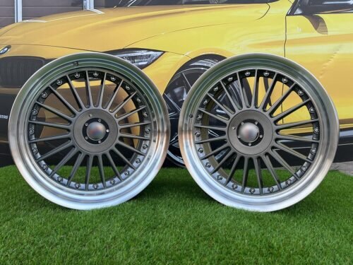Alpina style with lip 19X8.5J 5X112/5X120 ET25 74.1 Grey with polished lip ( BMW 3-5-6-8 E46/E90/E39/E60/E63/E31 )