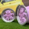 Ronal Teddy Bear style for VW Golf Jetta 15X7J 4X100 ET30 73.1 Pink with Diamond cut lip ( VW Golf/Jetta, BMW E30, JDM cars)