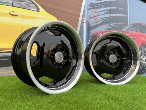 AMG Monoblock Aero Style II 17X9J 5X112 ET35 66.6 Black with Diamond cut lip