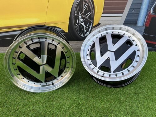 VW Classic style 16X7J 4X100/5X100 ET30 57.1 Black with Diamond Cut face and lip ( BMW E30, VW Golf/Jetta, AUDI 80/Coupe/A3, Mazda MX )