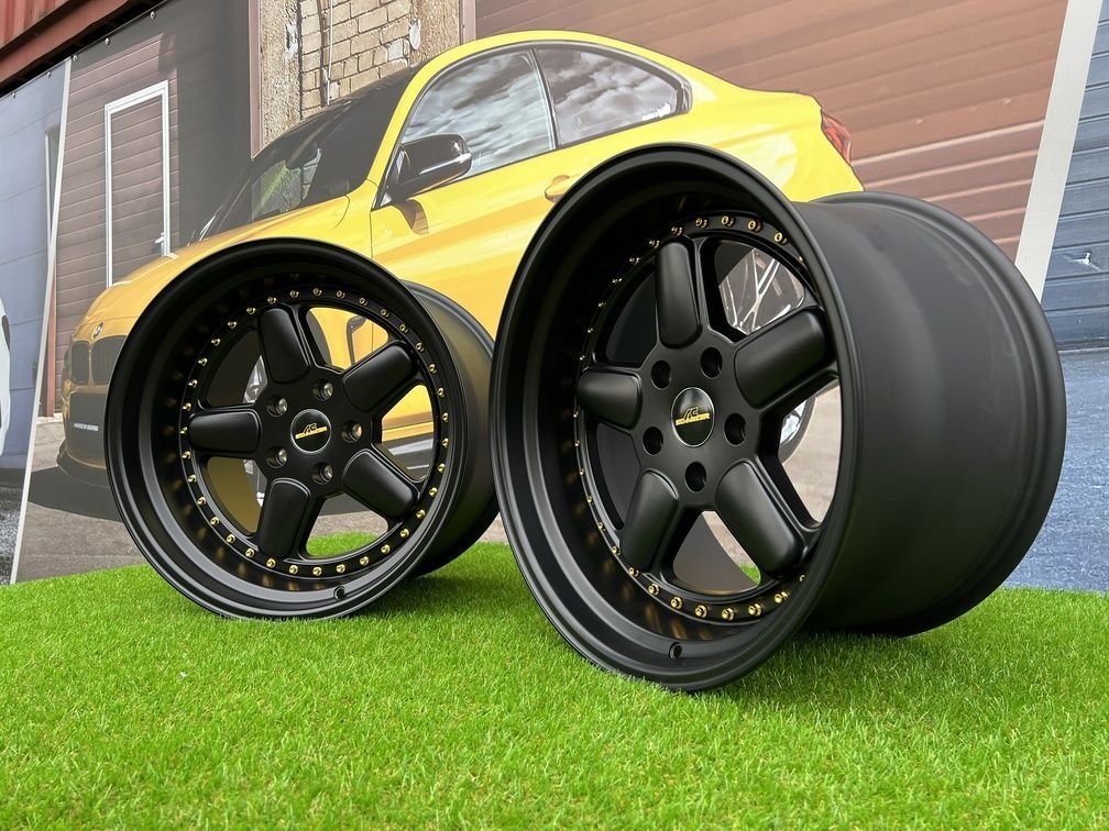 BMW AC Schnitzer Style 18X9.5 5X120 ET20 74.1 Semi Matt Black with Golden Rivets 4