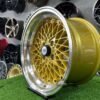 Soler SSR Mesh Formula Style 15X8.25J 4X100 ET20 73.1 Gold with polished lip
