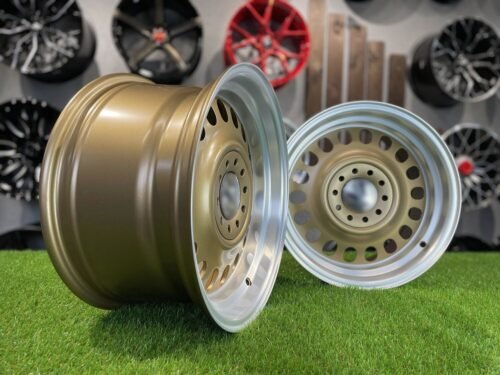 VW Classic Steel Design15X8J 4X100/5X100 ET25 73.1 Matt bronze with Diamond Cut lip ( BMW E30, VW Golf/Jetta, AUDI 80/Coupe/A3, Mazda MX )