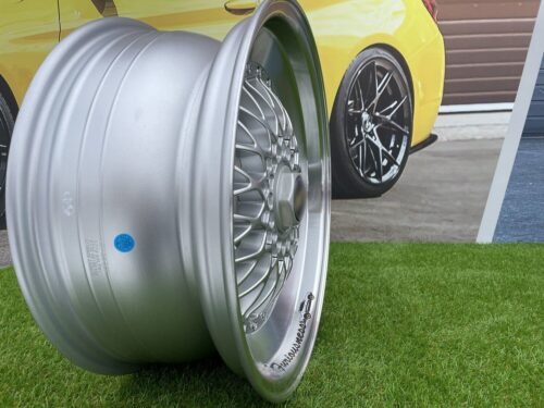 BBS RS Slant Lip Style 16X7.5J 4X100/4X108 ET18 73.1 Silver with polished lip and chrome rivets (BMW E30, VW Golf/Jetta, AUDI 80/90/200/Coupe, Ford Escort)