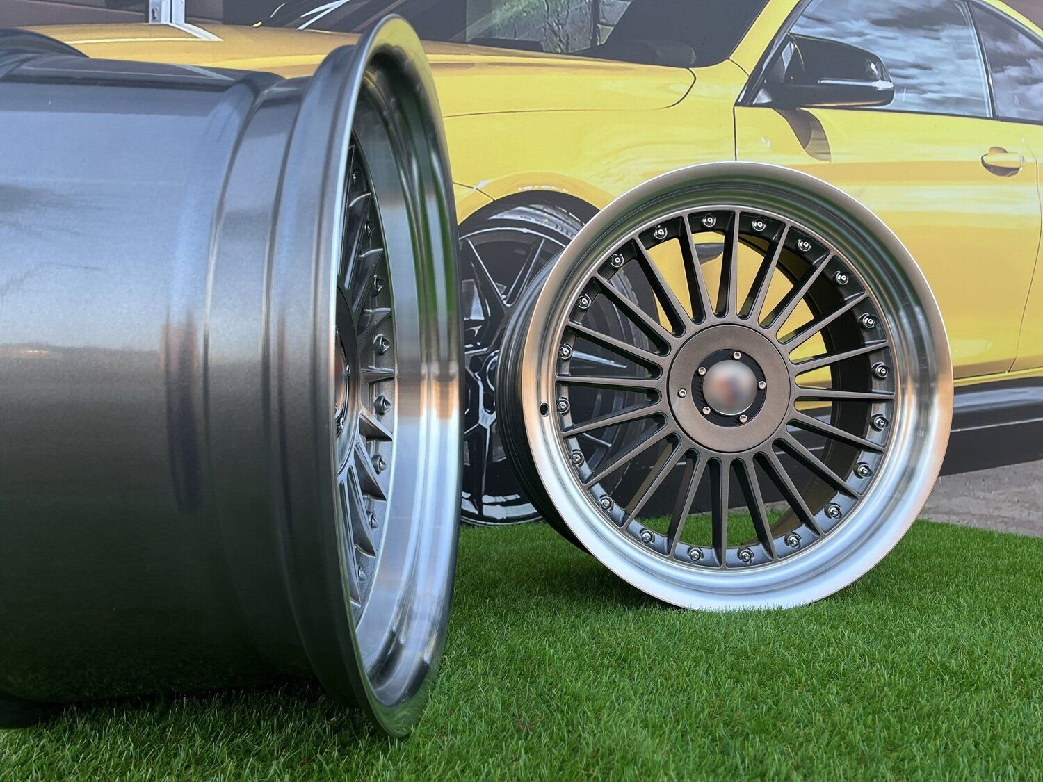 Alpina style with lip 19X10J 5X112/5X120 ET20 74.1 Grey with polished lip ( BMW 3-5-6-8 E46/E90/E39/E60/E63/E31 ) 4