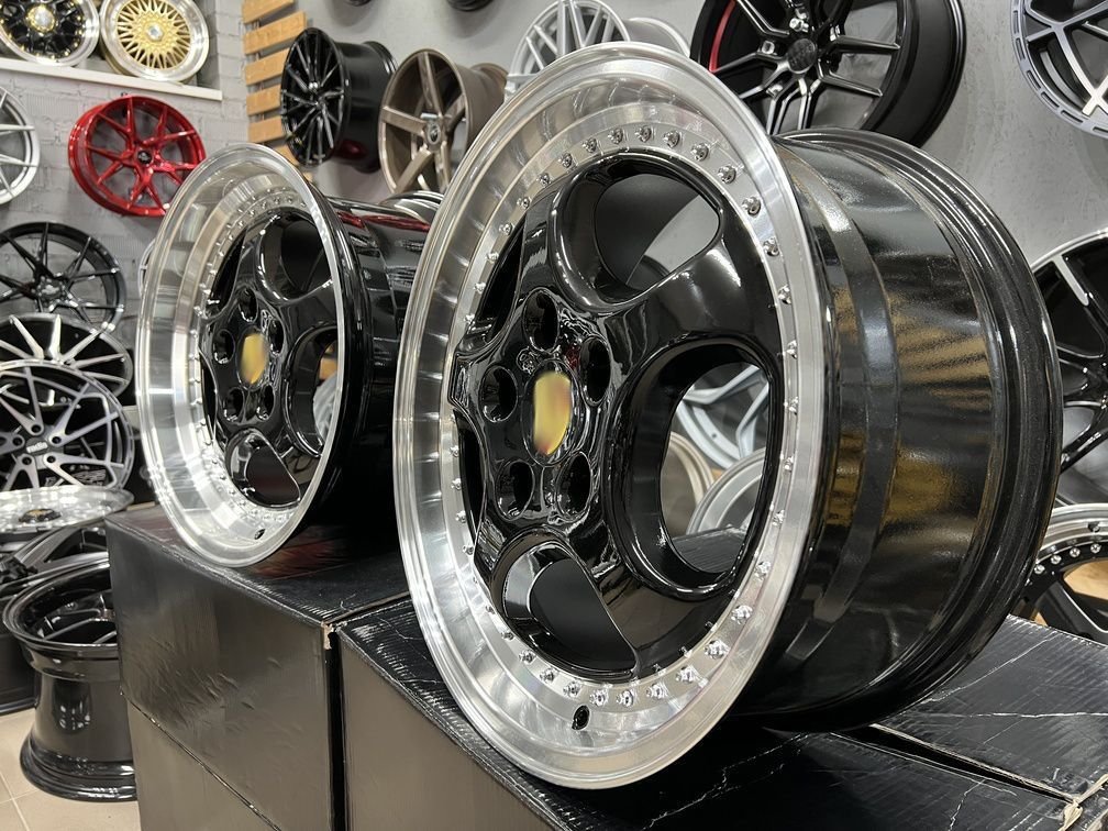 Porsche 964 Turbo speedline style 18X9.5J 5X130 ET50 71.56 Black with lip machined 6