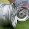 BBS RS Slant Lip Style 17X8.5J 4X100/4X108 ET35 73.1 Silver with Diamond Cut lip and chrome rivets (BMW E30, VW Golf/Jetta, AUDI 80/90/200/Coupe, Ford Escort)