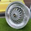 BBS RS Slant Lip Style 16X7.5J 4X100/4X108 ET18 73.1 Silver with polished lip and chrome rivets (BMW E30, VW Golf/Jetta, AUDI 80/90/200/Coupe, Ford Escort)