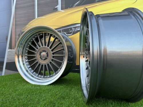 Alpina style with lip 19X8.5J 5X112/5X120 ET25 74.1 Grey with polished lip ( BMW 3-5-6-8 E46/E90/E39/E60/E63/E31 )