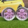 Ronal Teddy Bear style for VW Golf Jetta 15X7J 4X100 ET30 73.1 Pink with Diamond cut lip ( VW Golf/Jetta, BMW E30, JDM cars)