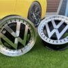 VW Classic style 17X7.5J 4X100 ET30 57.1 Black with Diamond Cut face and lip ( BMW E30, VW Golf/Jetta, AUDI 80/Coupe/A3, Mazda MX )