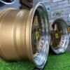 Akron Ferrari 348TS Style 15X8.25J 4X100 ET25 73.1 Matt bronze with Diamond cut lip ( BMW E30, VW Golf/Jetta, AUDI 80/90/Coupe, Mazda MX3/MX5, Honda Civic, JDM cars )