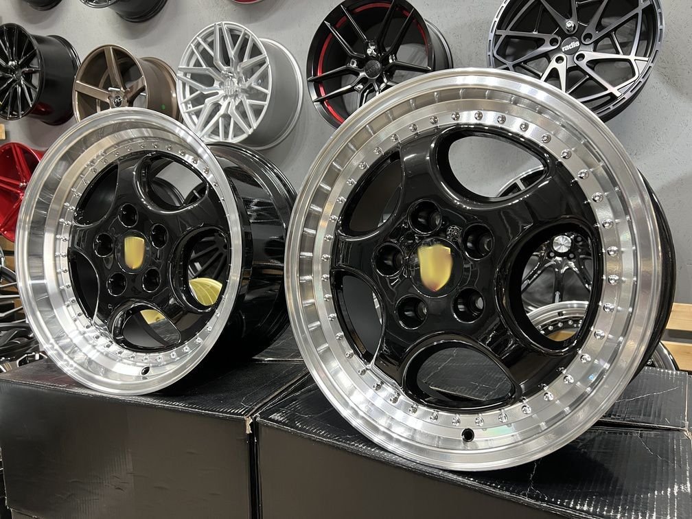 Porsche 964 Turbo speedline style 18X9.5J 5X130 ET50 71.56 Black with lip machined 7