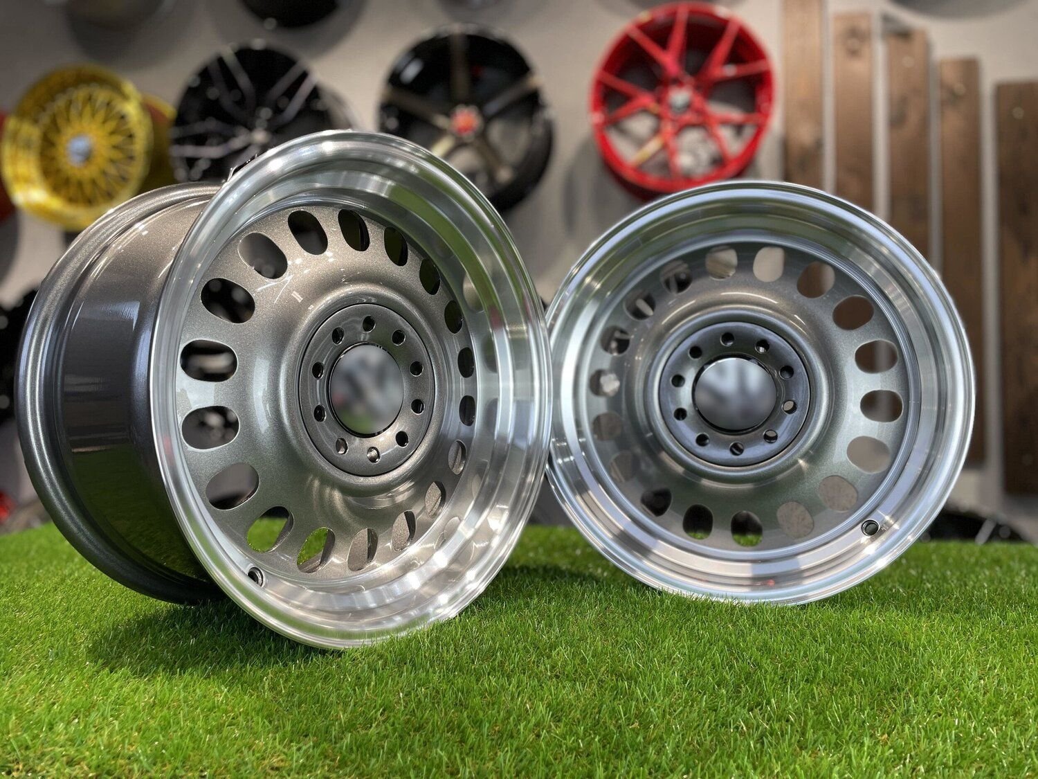 VW Classic Steel Design15X8J 4X100/5X100 ET25 73.1 Grey with Diamond Cut lip ( BMW E30, VW Golf/Jetta, AUDI 80/Coupe/A3, Mazda MX ) 7