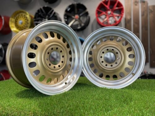 VW Classic Steel Design15X8J 4X100/5X100 ET25 73.1 Matt bronze with Diamond Cut lip ( BMW E30, VW Golf/Jetta, AUDI 80/Coupe/A3, Mazda MX )
