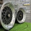 Porsche Mesh Mags BBS Design 15X8J 4X100/4X108 ET25 73.1 Grey gunmetal with polished lip ( BMW E30, VW Golf/Jetta, AUDI 80/90/200/Coupe )