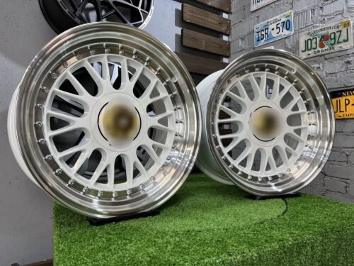 Laredo BBS LM style 17X8.5J 5X112/5X120 ET20 72.56 White with Diamond cut lip ( Audi A4/A6, VW Golf/Jetta, Mercedes E/S/SL/CL, BMW 3-5-6-8 E46/E90/E39/E60 )