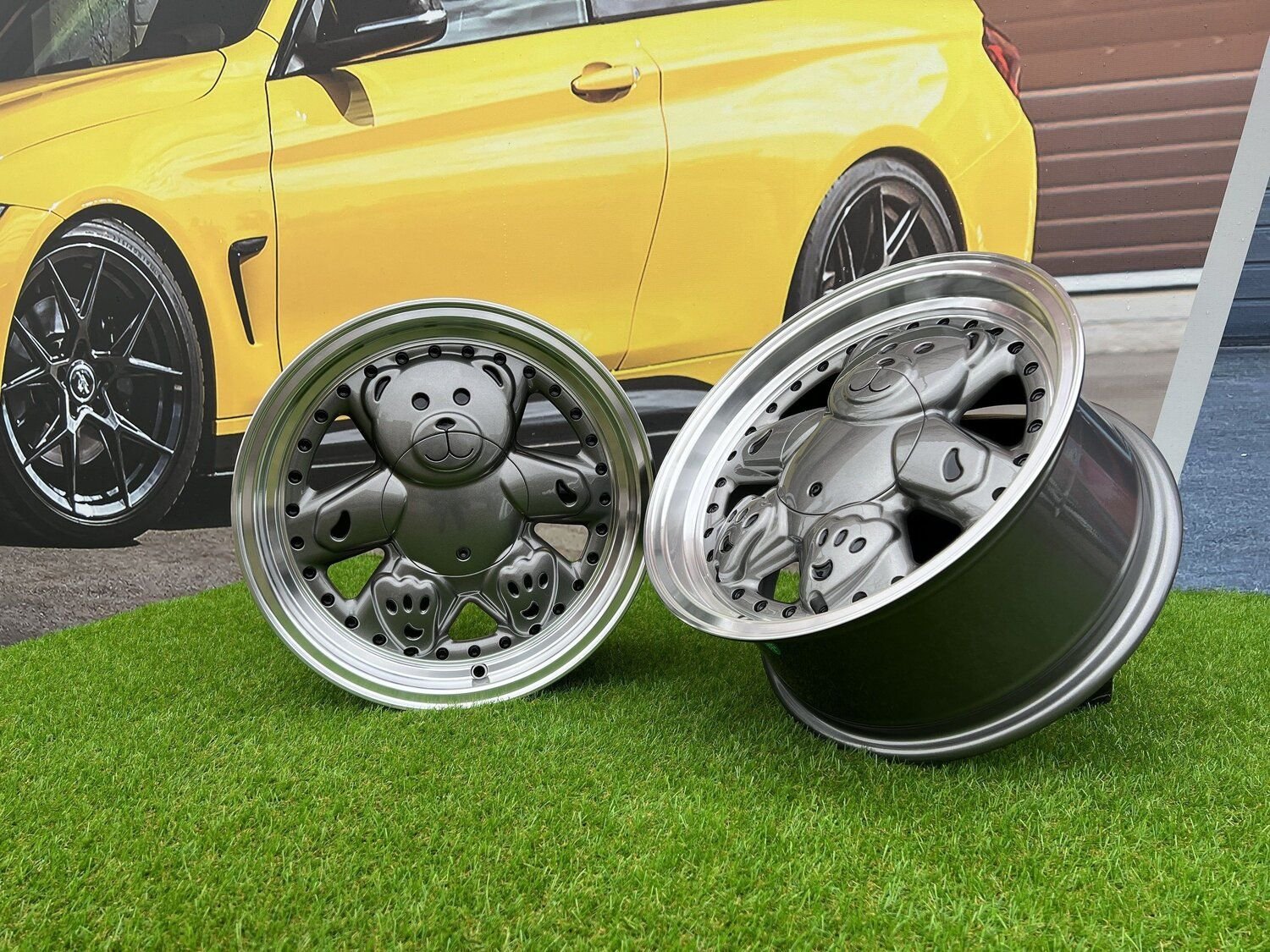Ronal Teddy Bear style for VW Golf Jetta 15X7J 4X100 ET30 73.1 Grey with Diamond cut lip ( VW Golf/Jetta, BMW E30, JDM cars) 7