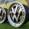 VW Classic style 15X6.5J 4X100/5X100 ET30 57.1 Black with Diamond Cut face and lip ( BMW E30, VW Golf/Jetta, AUDI 80/Coupe/A3, Mazda MX )