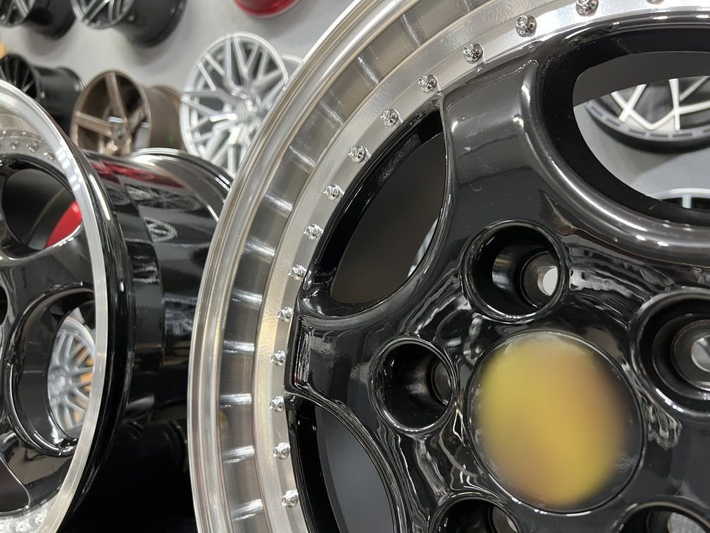 Porsche 964 Turbo speedline style 18X9.5J 5X130 ET50 71.56 Black with lip machined 8