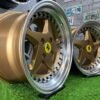 Akron Ferrari 348TS Style 15X8.25J 4X100 ET25 73.1 Matt bronze with Diamond cut lip ( BMW E30, VW Golf/Jetta, AUDI 80/90/Coupe, Mazda MX3/MX5, Honda Civic, JDM cars )