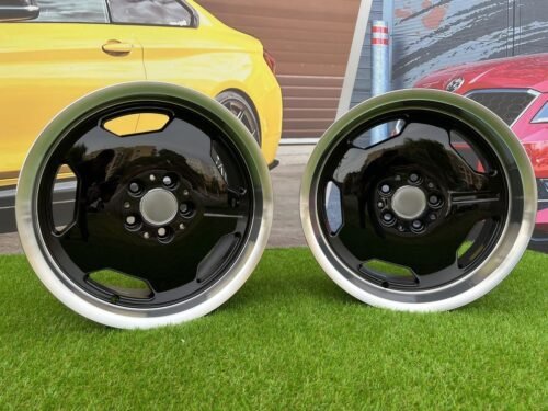 AMG Monoblock Aero Style II 17X9J 5X112 ET35 66.6 Black with Diamond cut lip