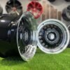 VW Classic Steel Design15X8J 4X100/5X100 ET25 73.1 Black with Diamond Cut lip ( BMW E30, VW Golf/Jetta, AUDI 80/Coupe/A3, Mazda MX )