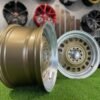 VW Classic Steel Design15X8J 4X100/5X100 ET25 73.1 Matt bronze with Diamond Cut lip ( BMW E30, VW Golf/Jetta, AUDI 80/Coupe/A3, Mazda MX )