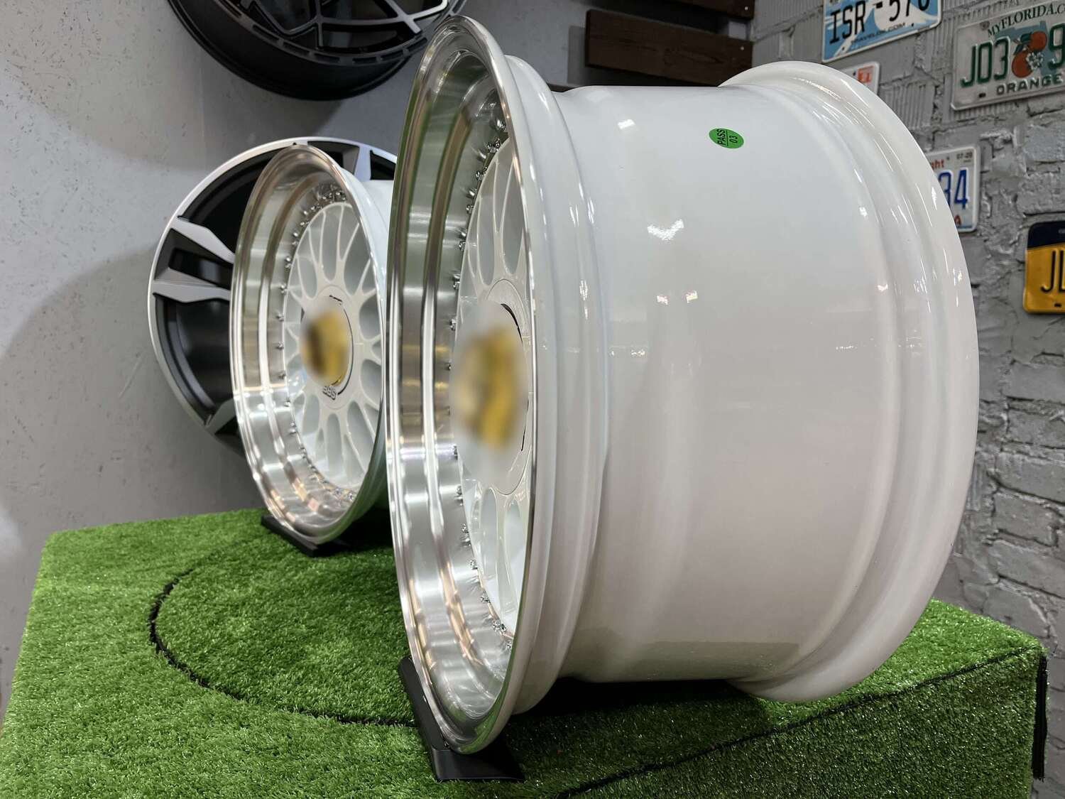 Laredo BBS LM style 17X8.5J 5X112/5X120 ET20 72.56 White with Diamond cut lip ( Audi A4/A6, VW Golf/Jetta, Mercedes E/S/SL/CL, BMW 3-5-6-8 E46/E90/E39/E60 ) 8