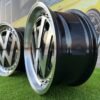 VW Classic style 15X6.5J 4X100/5X100 ET30 57.1 Black with Diamond Cut face and lip ( BMW E30, VW Golf/Jetta, AUDI 80/Coupe/A3, Mazda MX )