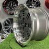 JDM AME A3C Style 15X8J 4X100 ET25 73.1 Grey with polished lip