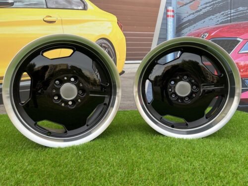 AMG Monoblock Aero Style II 17X8J 5X112 ET35 66.6 Black with Diamond cut lip