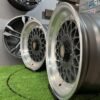 Porsche Mesh Mags BBS Design 15X8J 4X100/4X108 ET25 73.1 Grey gunmetal with polished lip ( BMW E30, VW Golf/Jetta, AUDI 80/90/200/Coupe )
