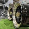 Laredo BBS LM style 17X8.5J 5X112/5X120 ET20 73.1 Black with Diamond cut lip and golden rivets ( Audi A4/A6, VW Golf/Jetta, Mercedes E/S/SL/CL, BMW 3-5-6-8 E46/E90/E39/E60 )