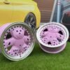 Ronal Teddy Bear style for VW Golf Jetta 15X7J 4X100 ET30 73.1 Pink with Diamond cut lip ( VW Golf/Jetta, BMW E30, JDM cars)