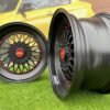 BBS RS Slant Lip Style 18X9.5J 5X112/5X120 ET25 74.1 Black half matt with red rivets (Audi A4/A6, VW Golf/Jetta, Mercedes E/S/SL/CL, BMW 3-5-6-8 E46/E90/E39/E60)
