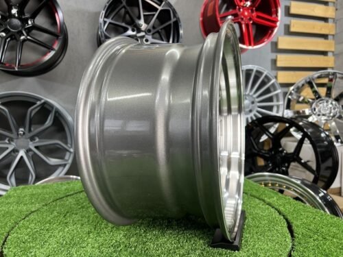 JDM AME A3C Style 15X8J 4X100 ET25 73.1 Grey with polished lip