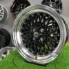 Soler SSR Mesh Formula Style 15X8.25J 4X100 ET20 73.1 Black with polished lip