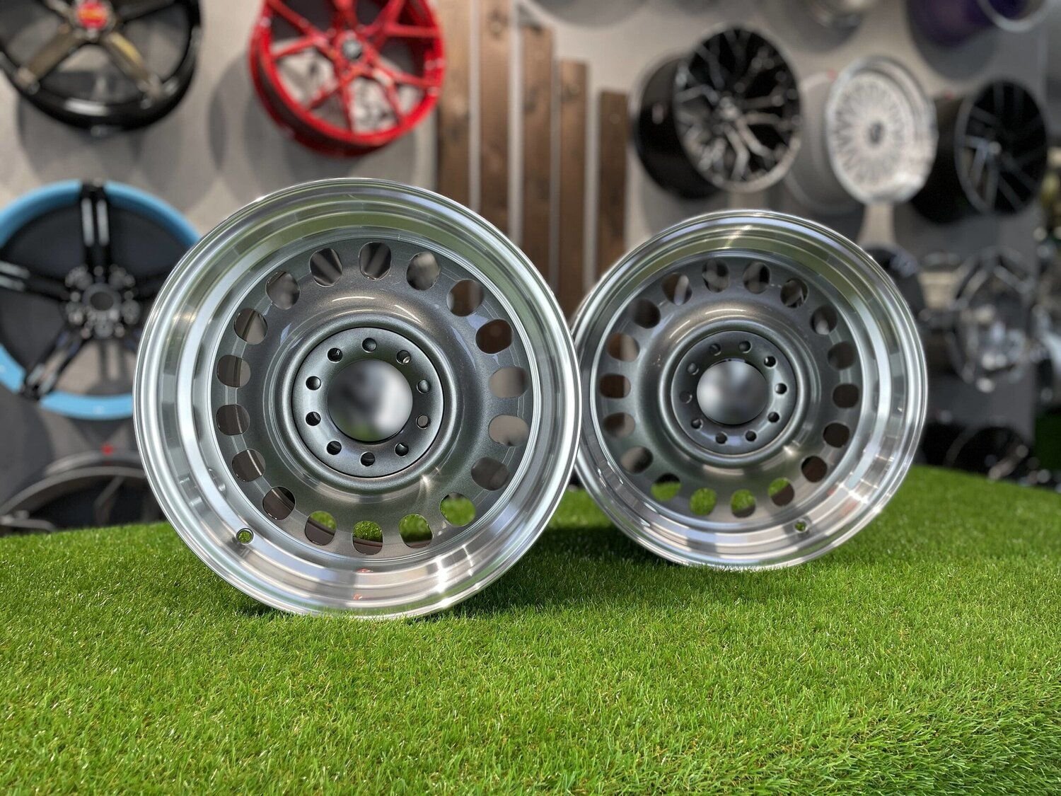 VW Classic Steel Design15X8J 4X100/5X100 ET25 73.1 Grey with Diamond Cut lip ( BMW E30, VW Golf/Jetta, AUDI 80/Coupe/A3, Mazda MX ) 10
