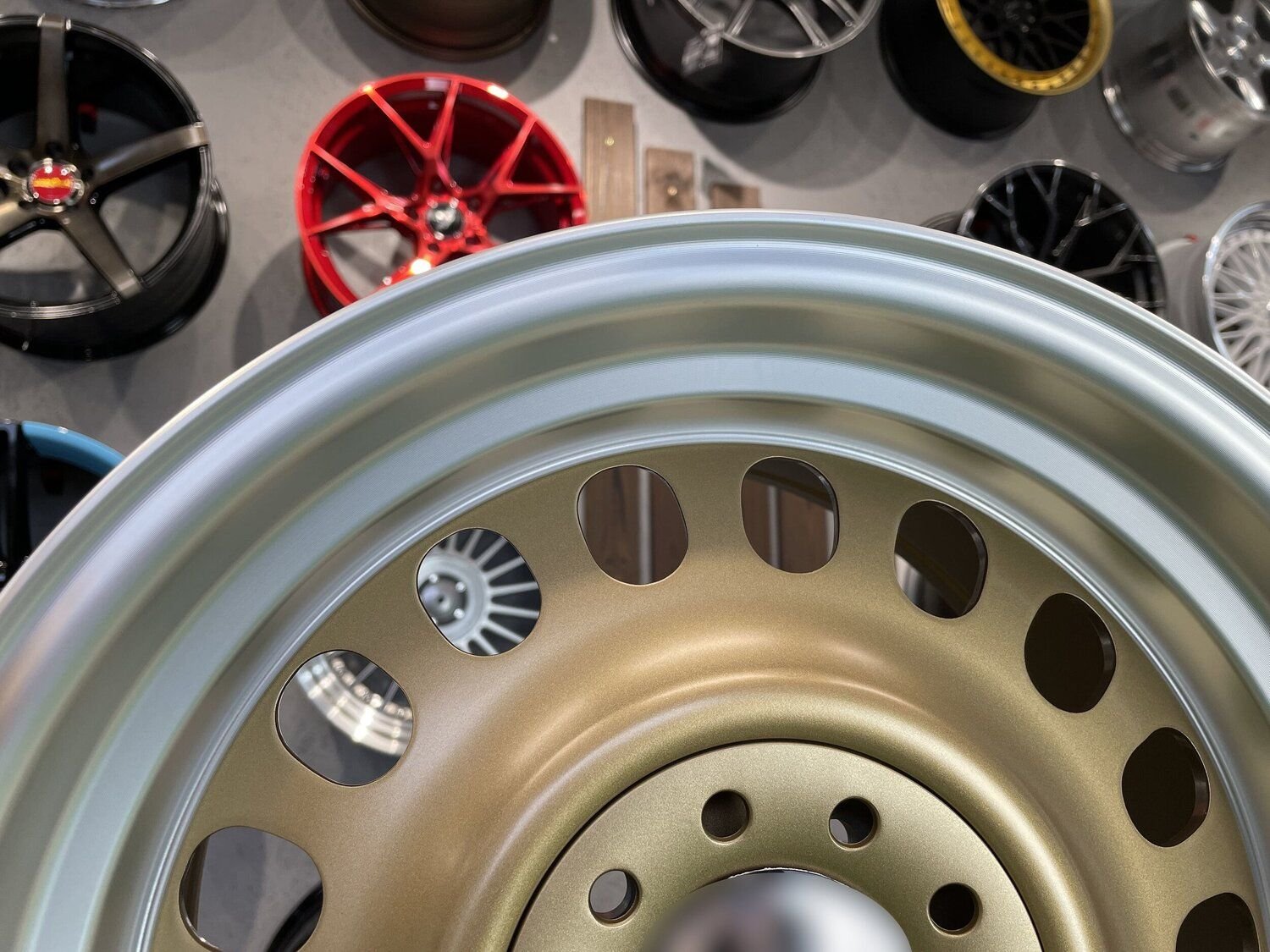 VW Classic Steel Design15X8J 4X100/5X100 ET25 73.1 Matt bronze with Diamond Cut lip ( BMW E30, VW Golf/Jetta, AUDI 80/Coupe/A3, Mazda MX ) 10