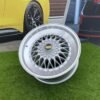 BBS RS Slant Lip Style 16X7.5J 4X100/4X108 ET18 73.1 Silver with polished lip and chrome rivets (BMW E30, VW Golf/Jetta, AUDI 80/90/200/Coupe, Ford Escort)