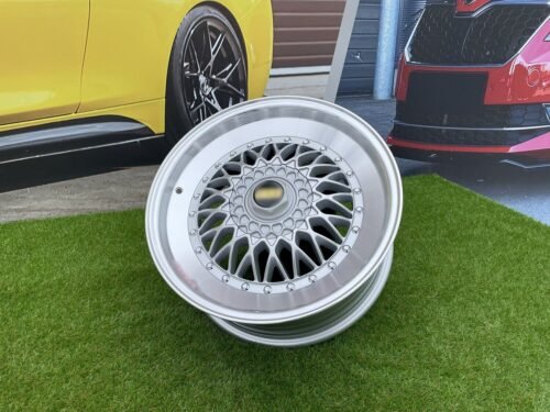 BBS RS Slant Lip Style 16X7.5J 4X100/4X108 ET18 73.1 Silver with polished lip and chrome rivets (BMW E30, VW Golf/Jetta, AUDI 80/90/200/Coupe, Ford Escort)