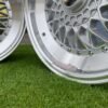 BBS RS Slant Lip Style 17X7.5J 4X100/4X108 ET35 73.1 Silver with Diamond Cut lip and chrome rivets (BMW E30, VW Golf/Jetta, AUDI 80/90/200/Coupe, Ford Escort)