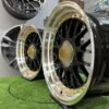 Laredo BBS LM style 17X8.5J 5X112/5X120 ET20 73.1 Black with Diamond cut lip and golden rivets ( Audi A4/A6, VW Golf/Jetta, Mercedes E/S/SL/CL, BMW 3-5-6-8 E46/E90/E39/E60 )