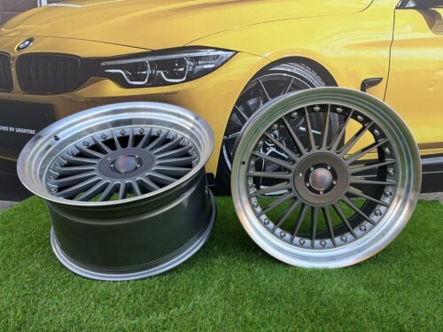 Alpina style with lip 19X8.5J 5X112/5X120 ET25 74.1 Grey with polished lip ( BMW 3-5-6-8 E46/E90/E39/E60/E63/E31 )