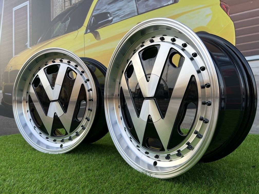 VW Classic style 16X7J 5X100 ET30 57.1 Black with face machined 5